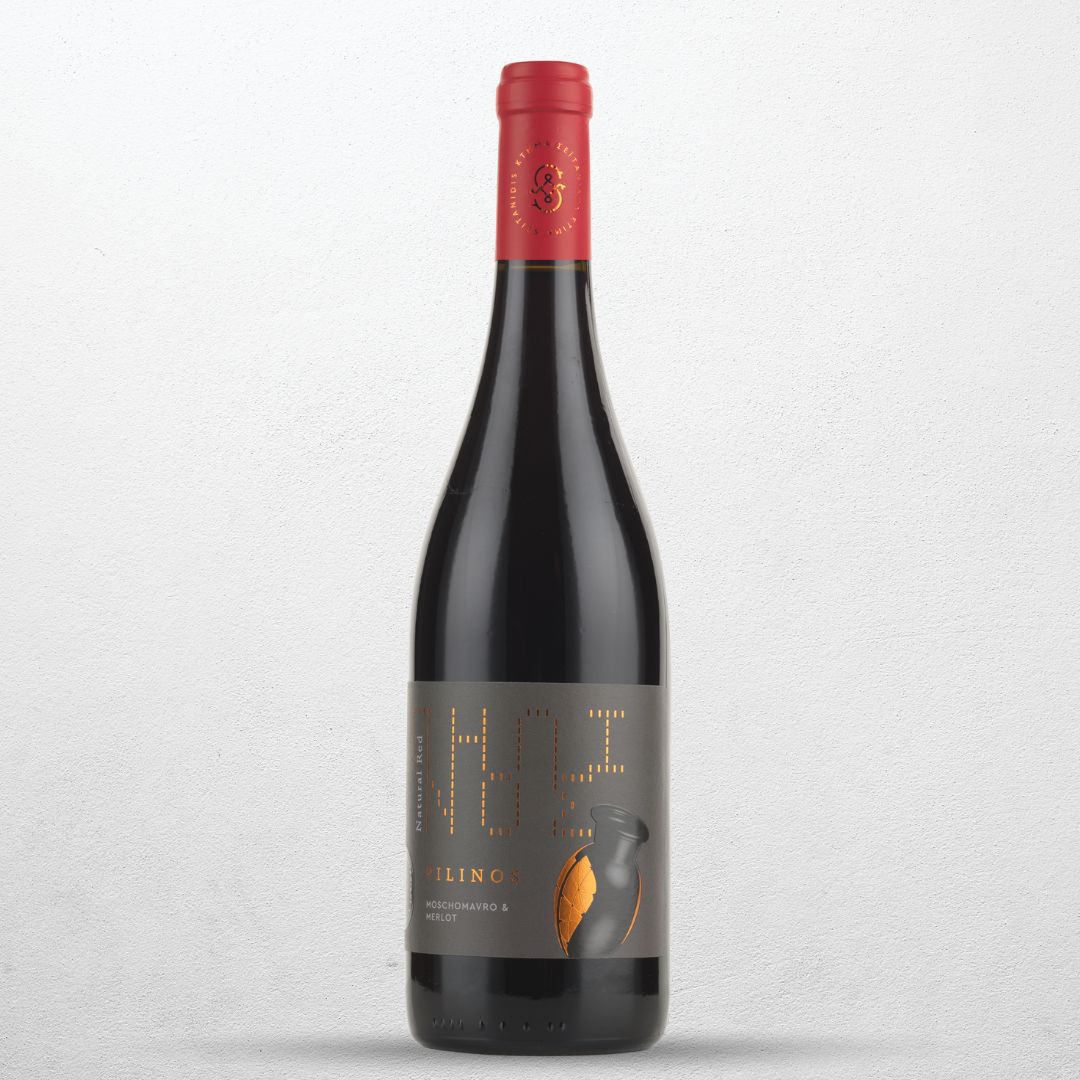 Estate Seitanidis PILINOS Merlot – Moschomavro Naturwein PGI BIOWEIN – 0,75 L 1 Pilinos Naturwein aus Griechenland – Bio-Rotwein aus Merlot und Moschomavro in der 0,75-Liter-Flasche.