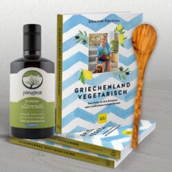 pangaea griechenland vegetarisch elissavet patrikiou plus olivenöl und kochlöffel