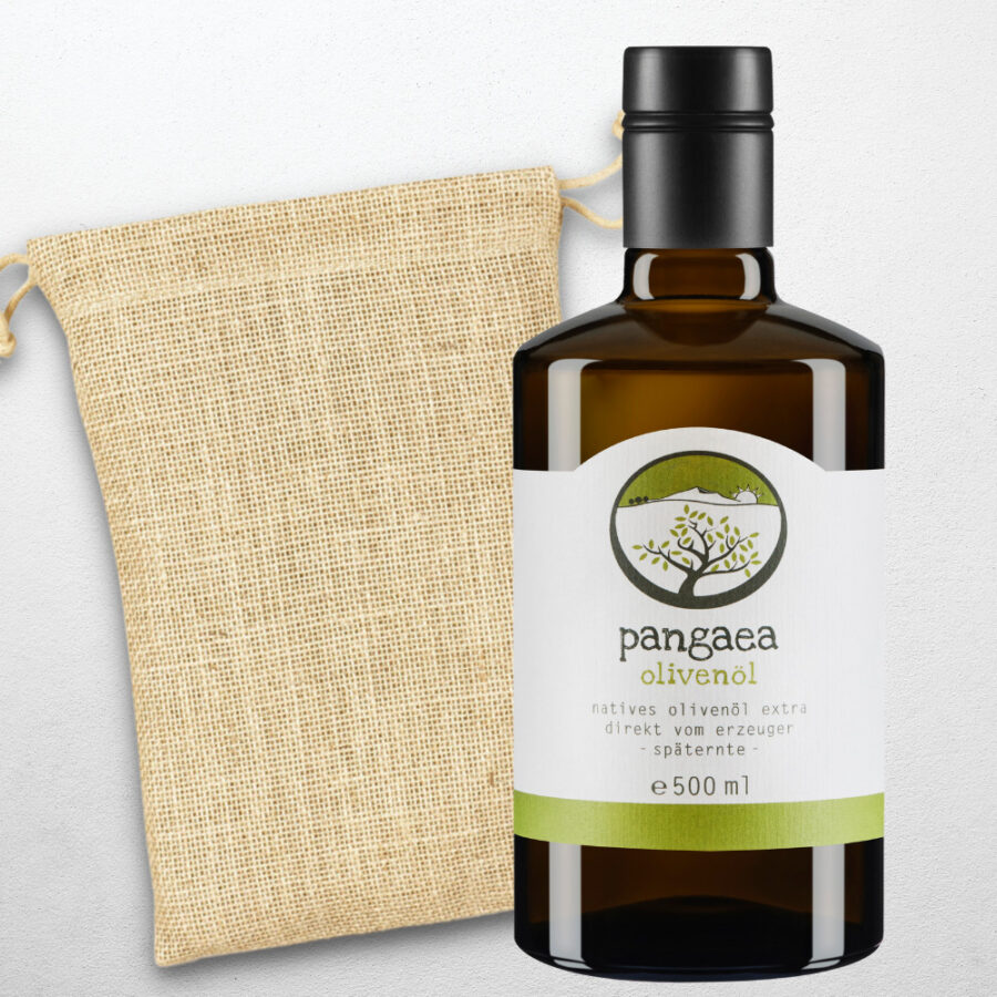 Pangaea Olivenöl im Jutesäckchen